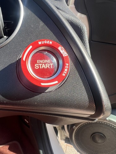 Red mugen start button cover - red,
