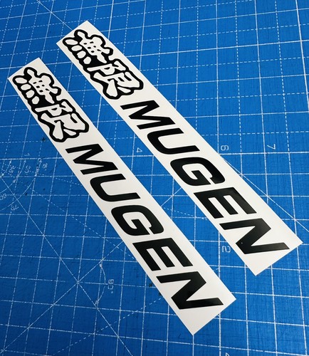 Mugen stickers black - x2,
